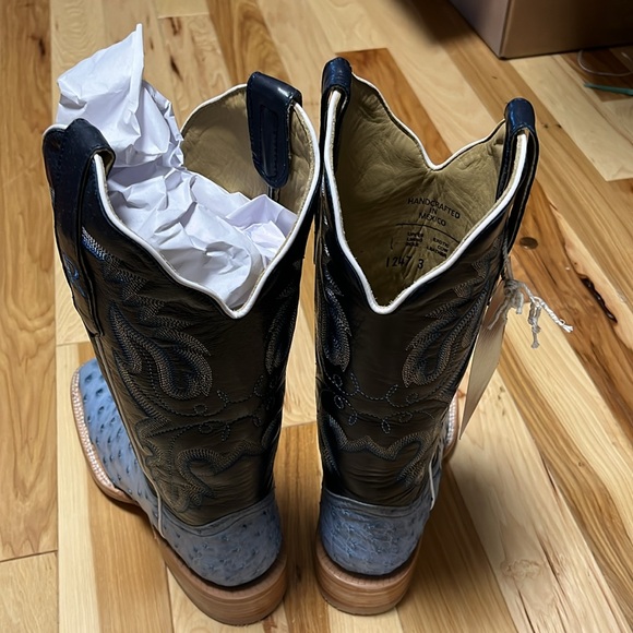 NWT R. Watson Boots Ostrich Square Toe Boot - Picture 3 of 4